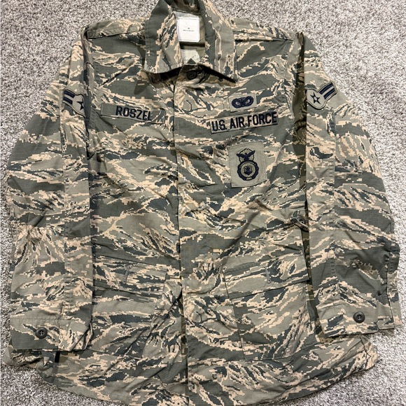 US Military Tiger Stripe Air‎ Force Camo Combat Coat 8R Shirt Maternity Utility - Picture 1 of 10